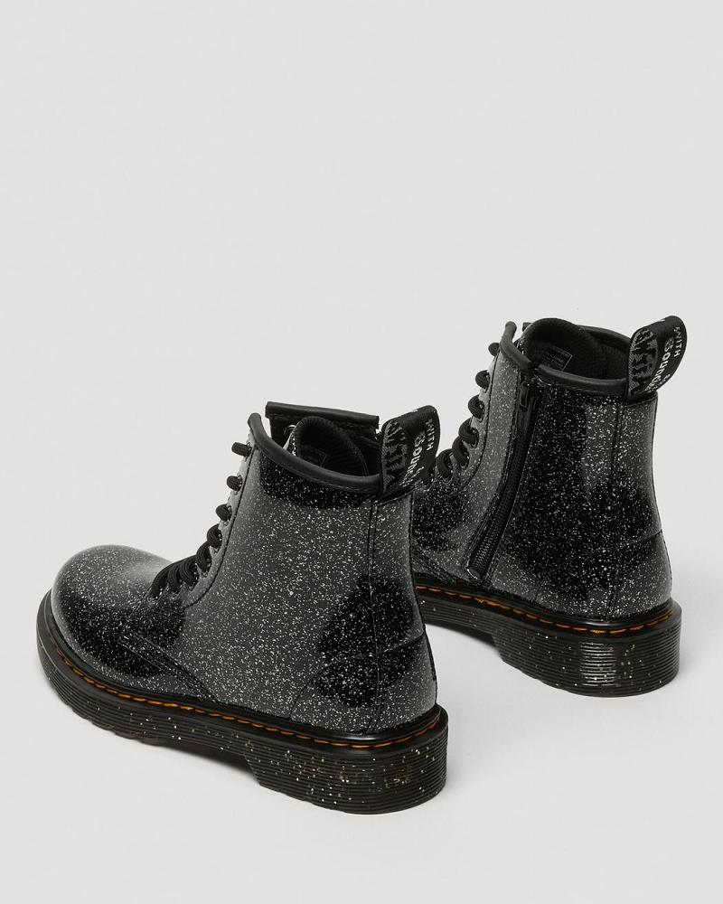 Dr Martens Junior 1460 Glitter Veterlaarzen Kinderen Zwart | NL 146VRW